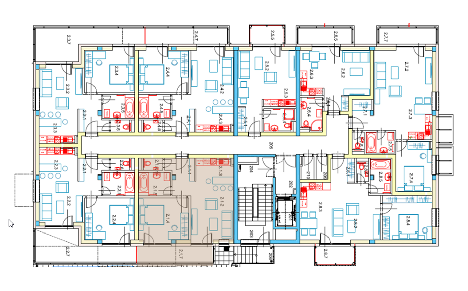 Egidius Residence poloha bytu 2.1 - podlažie