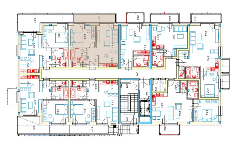 Egidius Residence poloha bytu 2.4 - podlažie