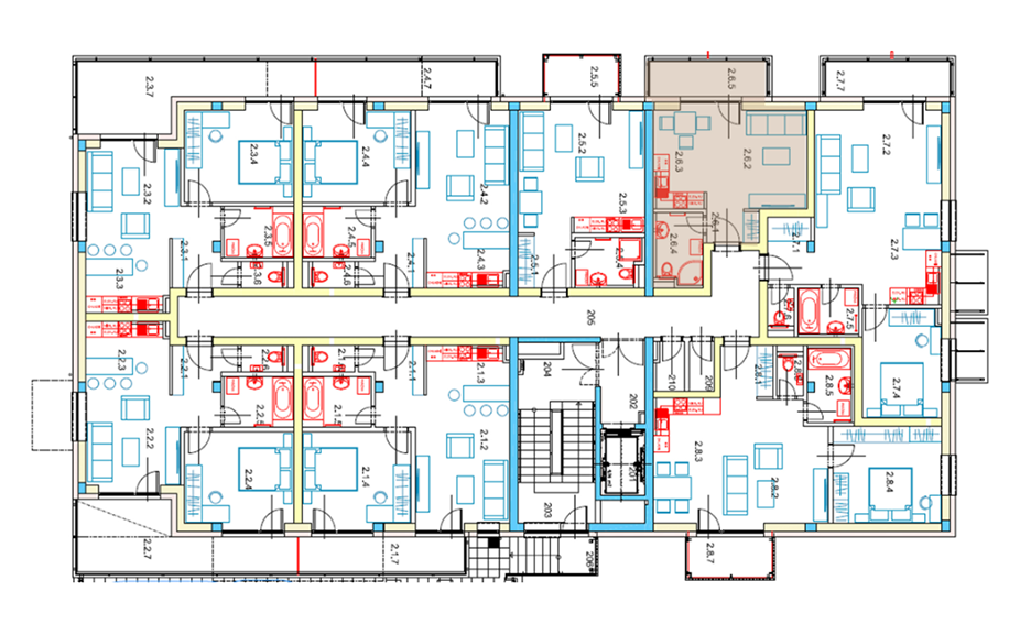Egidius Residence poloha bytu 2.6 - podlažie
