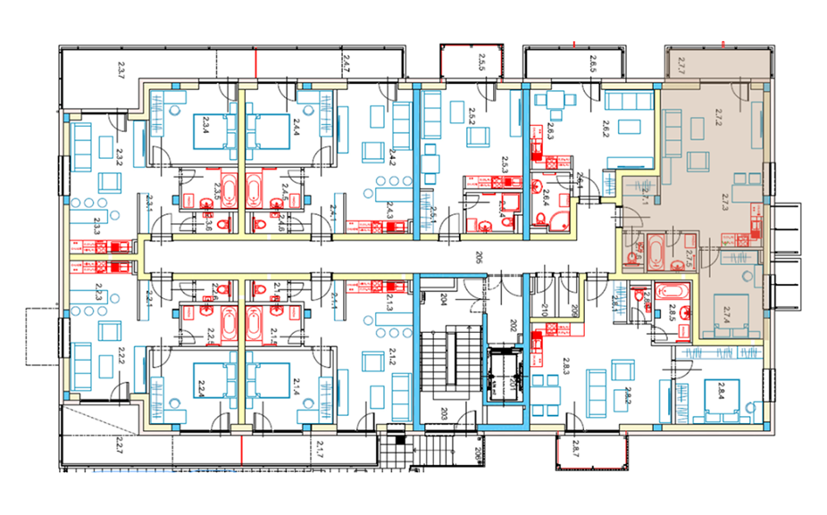 Egidius Residence poloha bytu 2.7 - podlažie