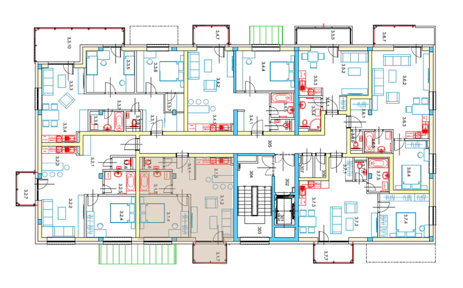 Egidius Residence poloha bytu 3.1 - podlažie