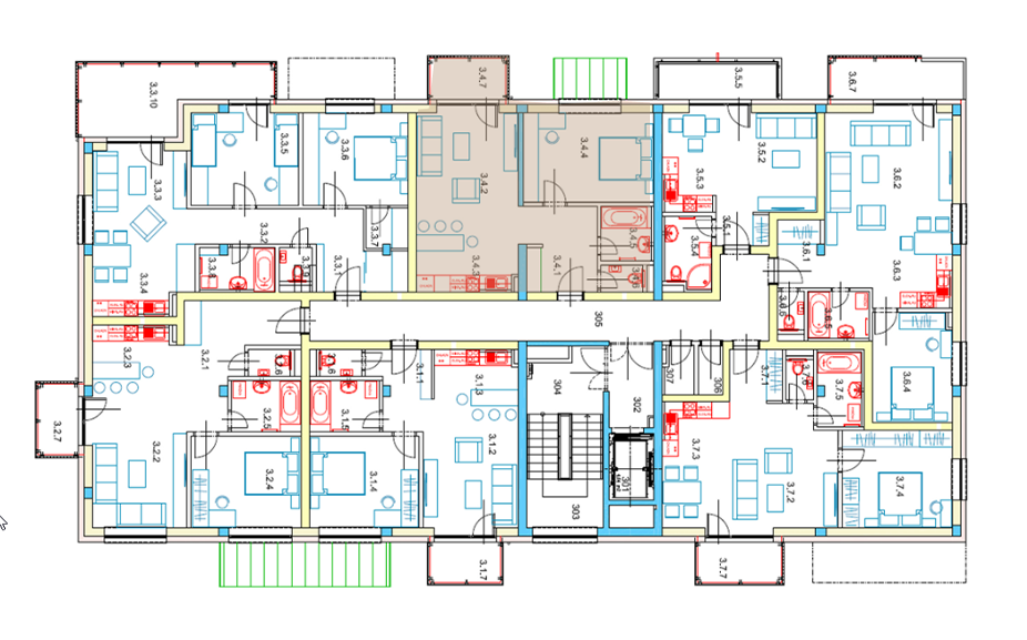 Egidius Residence poloha bytu 3.4 - podlažie