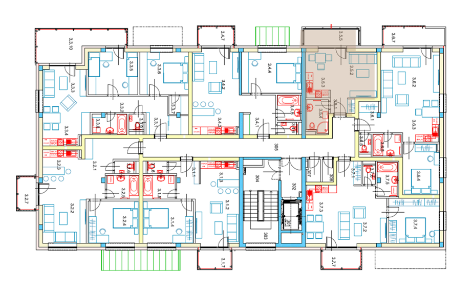Egidius Residence poloha bytu 3.5 - podlažie