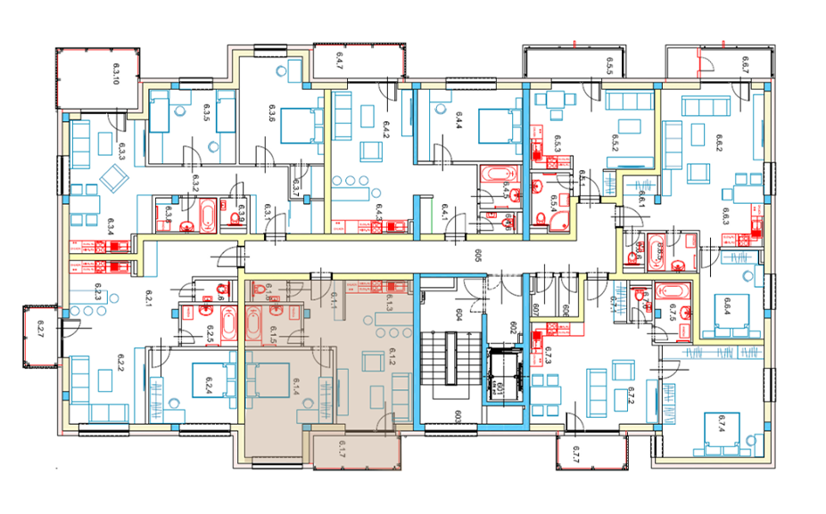 Egidius Residence poloha bytu 6.1 - podlažie