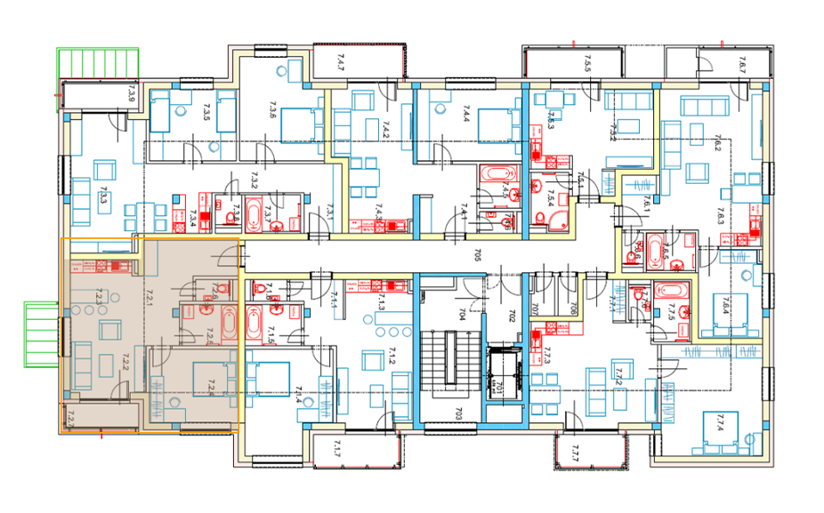 Egidius Residence poloha bytu 7.2 - podlažie
