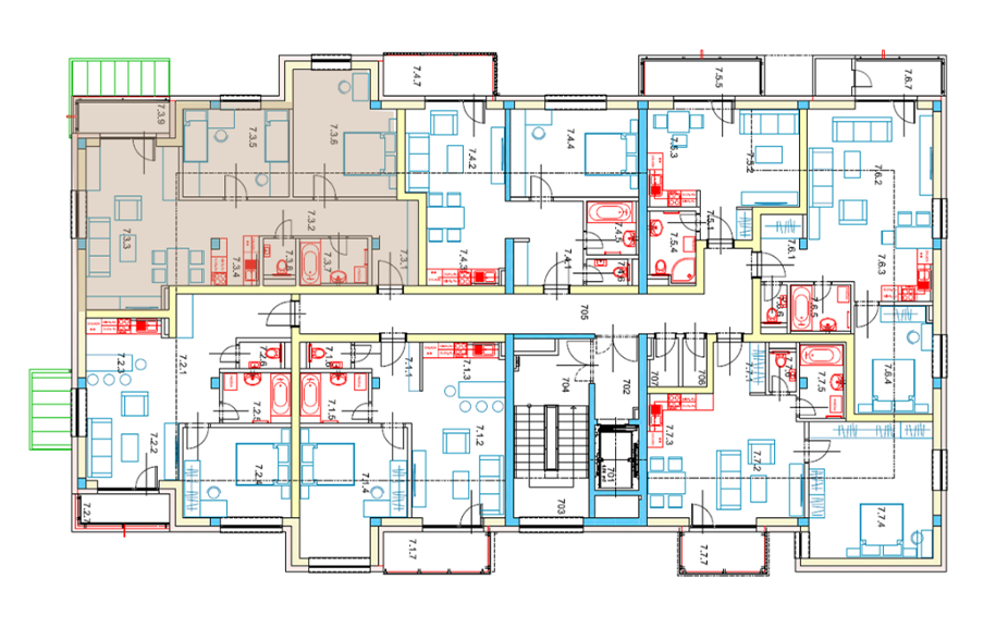 Egidius Residence poloha bytu 7.3 - podlažie