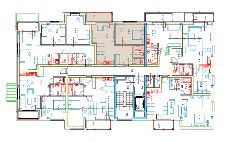Egidius Residence poloha bytu 7.4 - podlažie