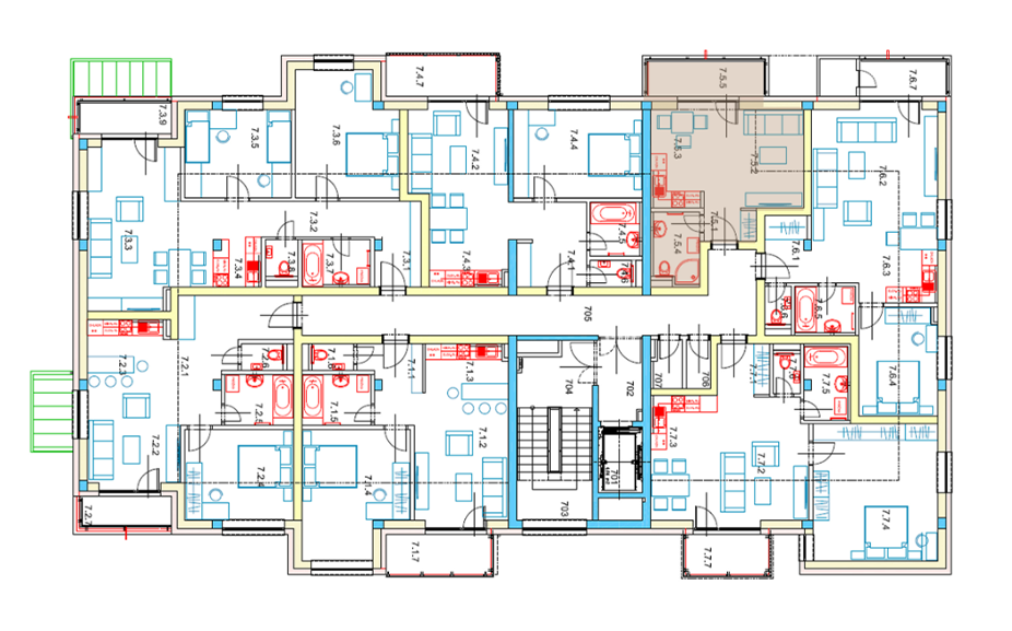 Egidius Residence poloha bytu 7.5 - podlažie