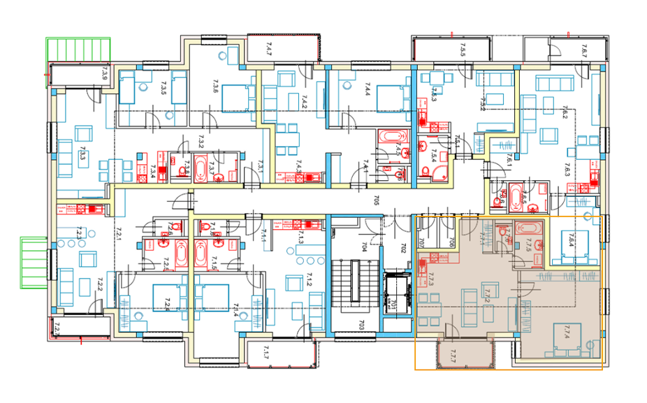 Egidius Residence poloha bytu 7.7 - podlažie