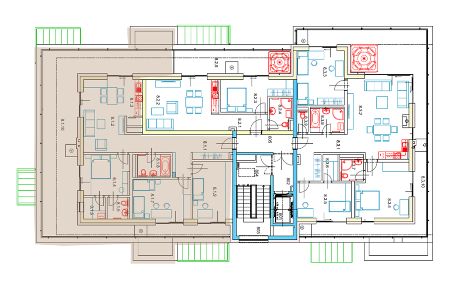 Egidius Residence poloha bytu 8.1 - podlažie